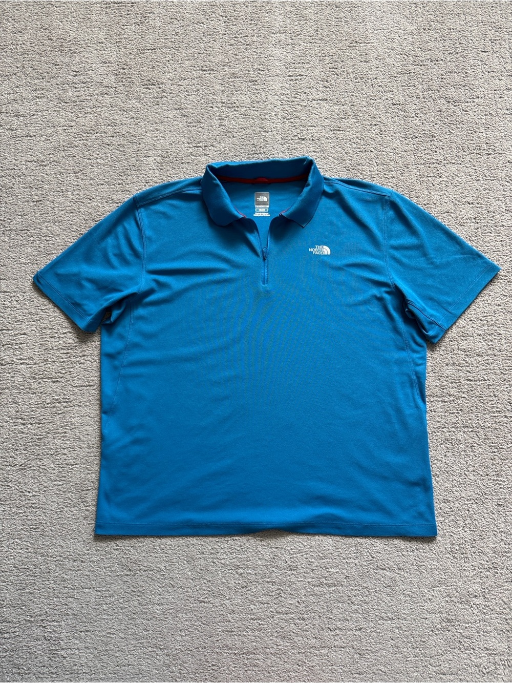 The North Face Men's Coolmax Blue Zipper Polo - XL